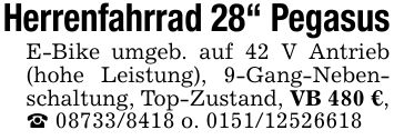 Herrenfahrrad 28