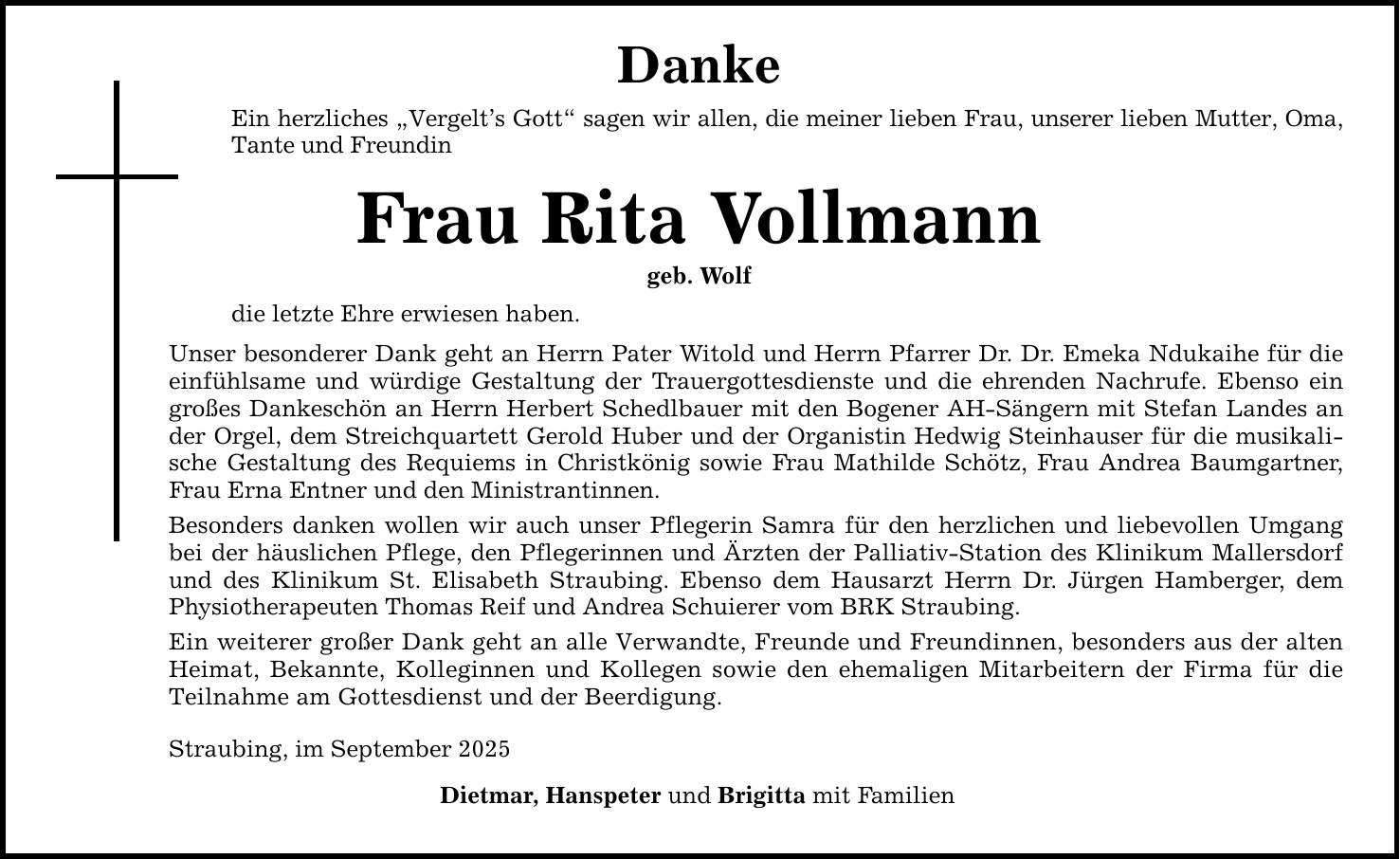 DankeEin herzliches 