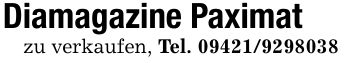 Diamagazine Paximatzu verkaufen, Tel. ***
