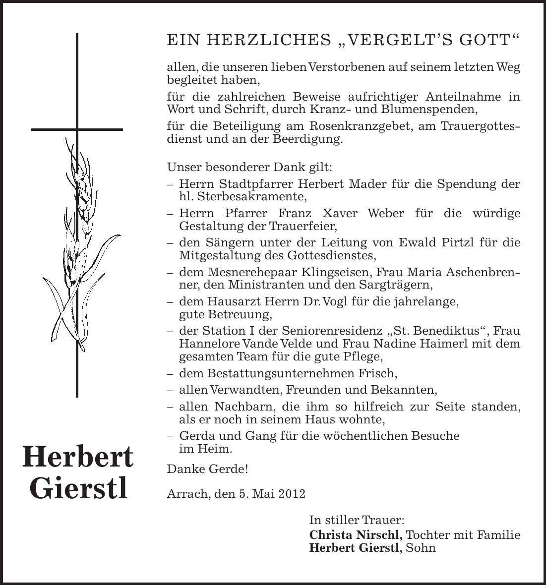 Herbert Gierstl EIN HERZLICHES 