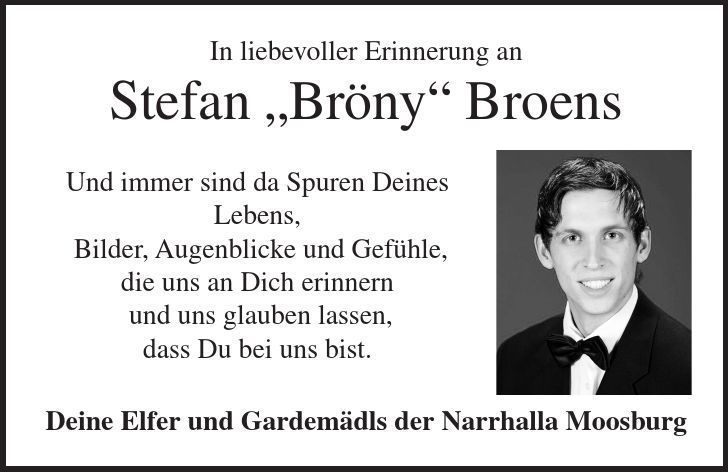 In liebevoller Erinnerung an Stefan 