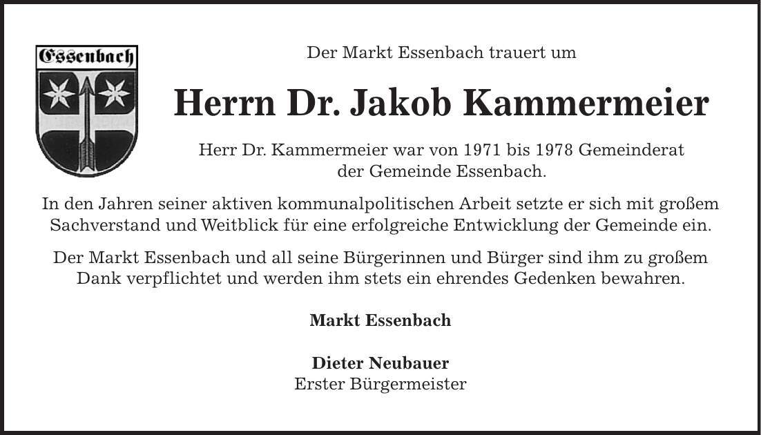 Kesseböhmer trauert um verunglückten Seniorchef. - dds – Das