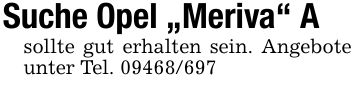 Suche Opel 