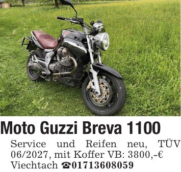 Moto Guzzi Breva 1100Service und Reifen neu, TÜV ***, mit Koffer VB: 3800,-€Viechtach _***