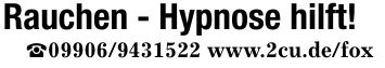 Rauchen - Hypnose hilft! _*** www.2cu.de/fox