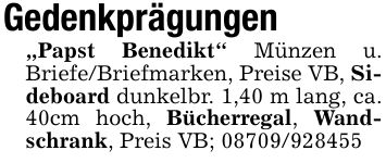 Gedenkprägungen