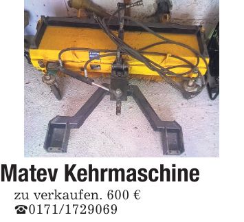 Matev Kehrmaschine zu verkaufen. 600 € _***