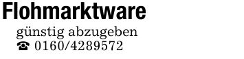 Flohmarktwaregünstig abzugeben_ ***