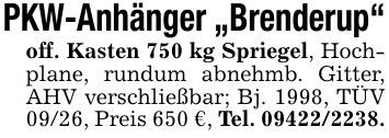 PKW-Anhänger 