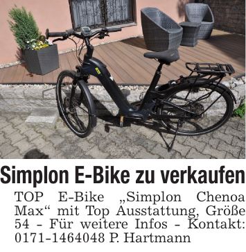 Simplon E-Bike zu verkaufenTOP E-Bike 