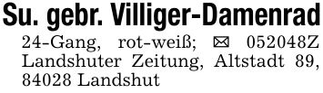 Su. gebr. Villiger-Damenrad24-Gang, rot-weiß; _ ***Z Landshuter Zeitung, Altstadt 89, 84028 Landshut