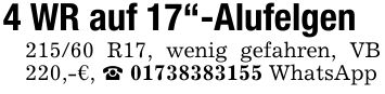 4 WR auf 17