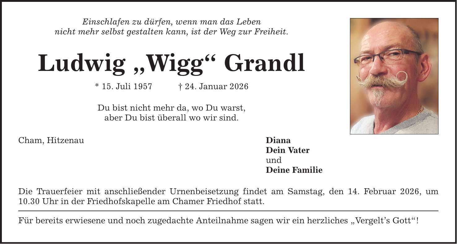 Einschlafen zu dürfen, wenn man das Leben nicht mehr selbst gestalten kann, ist der Weg zur Freiheit. Ludwig 