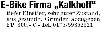 E-Bike Firma 
