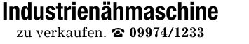 Industrienähmaschinezu verkaufen. _ ***