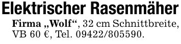 Elektrischer RasenmäherFirma 