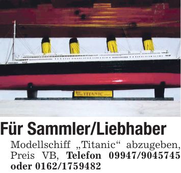 Für Sammler/Liebhaber Modellschiff 