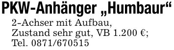 PKW-Anhänger 