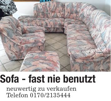 Sofa - fast nie benutzt neuwertig zu verkaufen Telefon ***